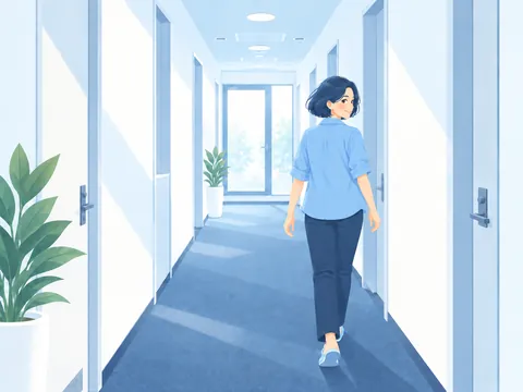 最終チェックをして部屋を出る