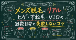 メンズ脱毛のリアル|ヒゲ・すね毛・VIOの回数目安と失敗しないコツ